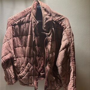 Free People Quilted Jacket Cherry Cola S